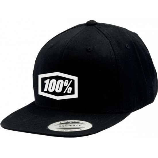 Boné 100% Icon Corpo Snapback Black / White