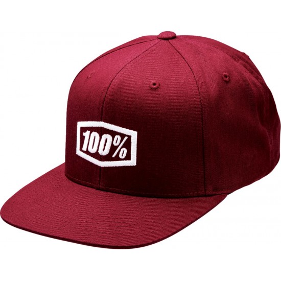 Boné 100% Icon Snapback Burgundy