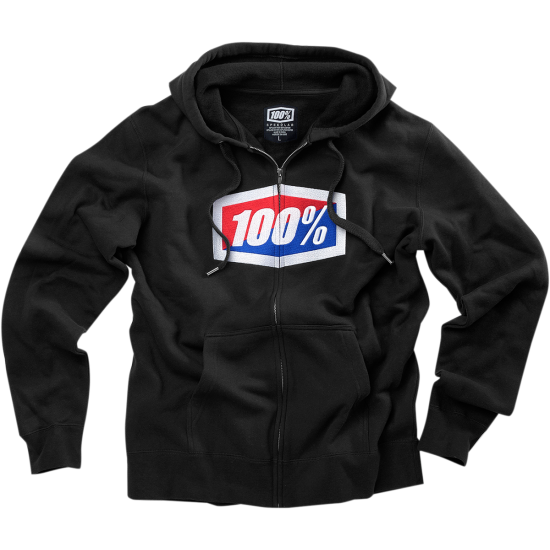 Casaco / Hoodie 100% Fleece Zip Official Black