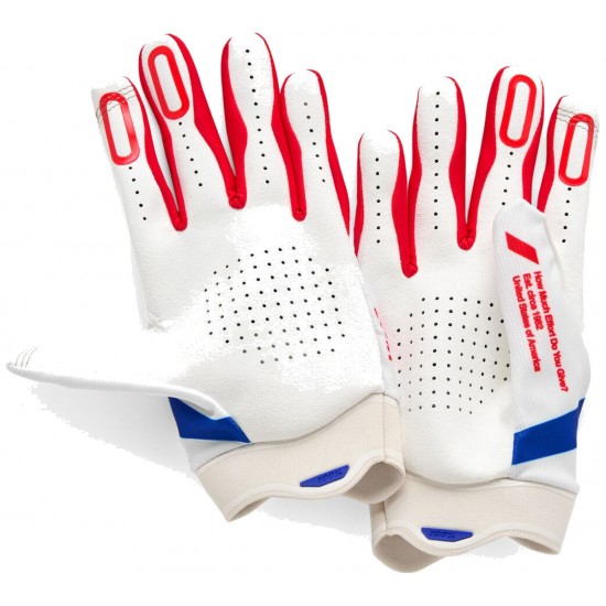 Luvas 100% iTrack Red / White / Blue