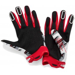 Luvas 100% Ridefit White / Red