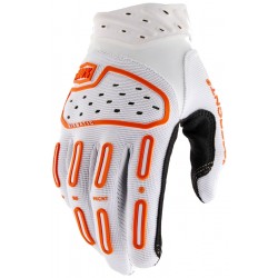 Luvas 100% Airmatic 2 White / Orange