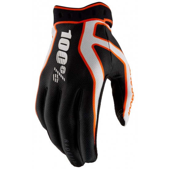 Luvas 100% Ridefit White / Red / Black