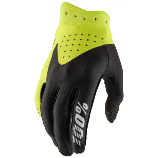 Luvas Criança 100% iTrack Black / Fluo Yellow
