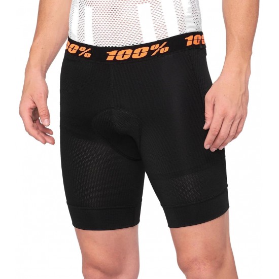 Calções Interiores BTT 100% Crux Liner Black