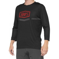 Camisola BTT 100% Airmatic Manga 3/4 Black / Red