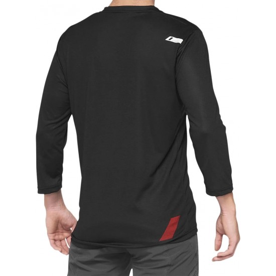 Camisola BTT 100% Airmatic Manga 3/4 Black / Red