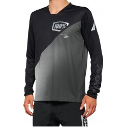 Camisola BTT 100% R-Core X Manga Comprida Black / Gray