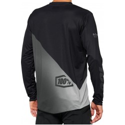 Camisola BTT 100% R-Core X Manga Comprida Black / Gray