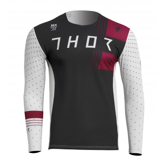 Camisola Thor Prime Strike Black/White/Maroon Camisola Thor Prime Strike Black/White/Maroon