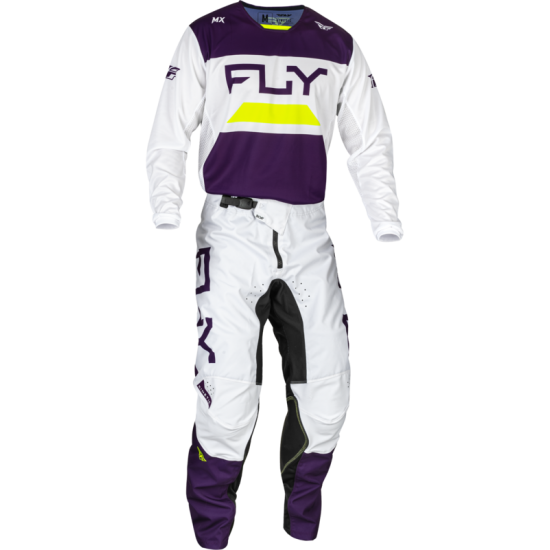 Calças Fly Racing Kinetic Reload Deep Purple / White / Hi Vis