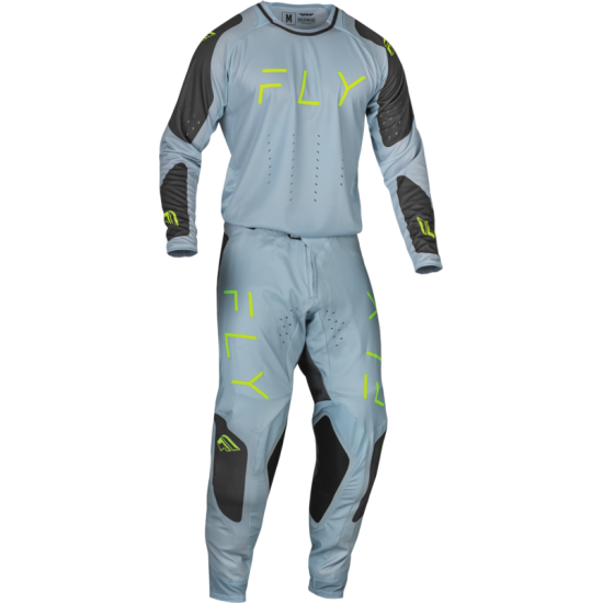 Calças Fly Racing Evolution DST Ice Grey / Charcoal / Neon Green