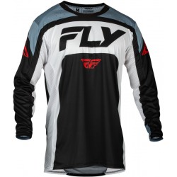 Camisola Fly Racing Lite Black / White / Denim Grey