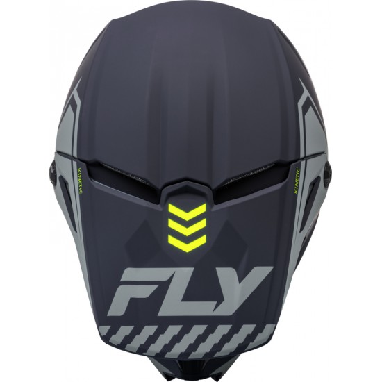 Capacete Fly Racing Kinetic Menace Matte Grey / Hi-Vis