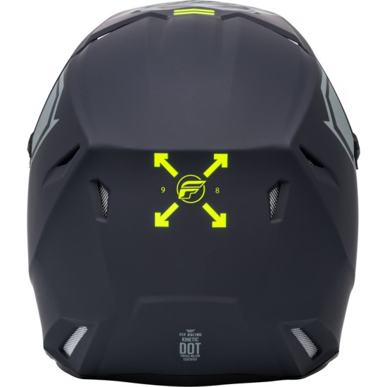Capacete Fly Racing Kinetic Menace Matte Grey / Hi-Vis