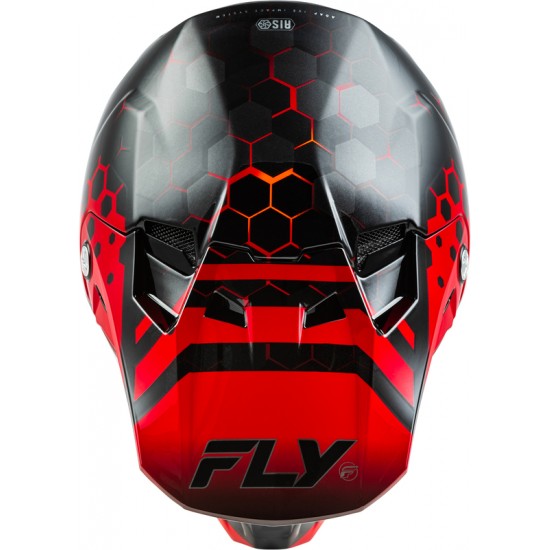 Capacete Fly Racing Formula CC Tektonic Black / Red / Orange