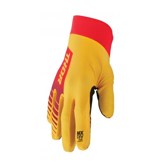 Luvas Thor Agile Analog Lemon / Red