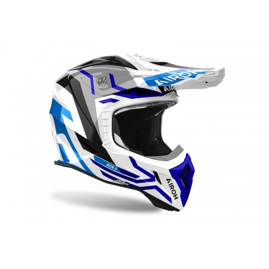 Capacete Airoh Aviator Ace 2 Ground Blue Gloss