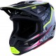Capacete Alpinestars SM7 Blaster Black / Gray / White / Yellow Fluo Glossy