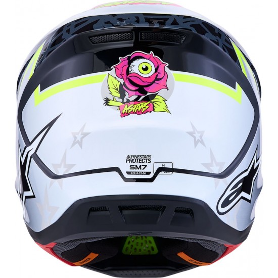 Capacete Alpinestars SM7 Blaster Black / Gray / White / Yellow Fluo Glossy