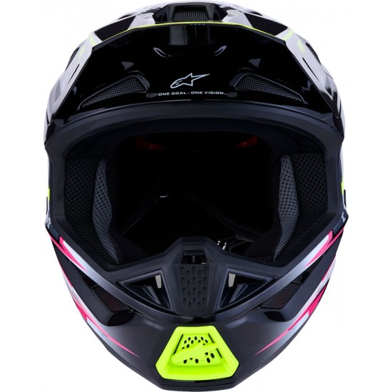 Capacete Alpinestars SM7 Blaster Black / Gray / White / Yellow Fluo Glossy