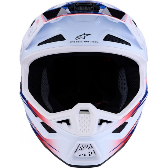 Capacete Alpinestars SM7 Blaster White / Blue / Red Glossy