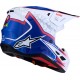 Capacete Alpinestars SM7 Blaster White / Blue / Red Glossy