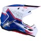 Capacete Alpinestars SM7 Blaster White / Blue / Red Glossy