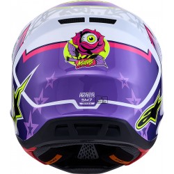 Capacete Alpinestars SM7 Blaster Purple / Pink / White Glossy