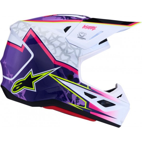 Capacete Alpinestars SM7 Blaster Purple / Pink / White Glossy