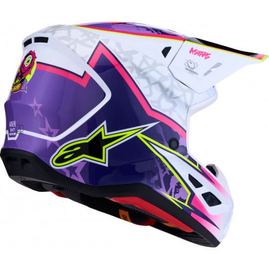 Capacete Alpinestars SM7 Blaster Purple / Pink / White Glossy