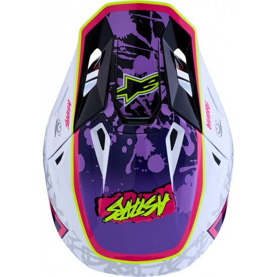 Capacete Alpinestars SM7 Blaster Purple / Pink / White Glossy