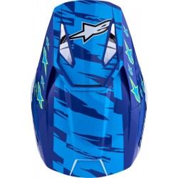 Capacete Alpinestars SM3 Falcon Blue / White / Black / Pink Fluo / Yellow Fluo Glossy