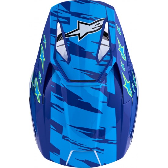 Capacete Alpinestars SM3 Falcon Blue / White / Black / Pink Fluo / Yellow Fluo Glossy