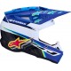Capacete Alpinestars SM3 Falcon Blue / White / Black / Pink Fluo / Yellow Fluo Glossy