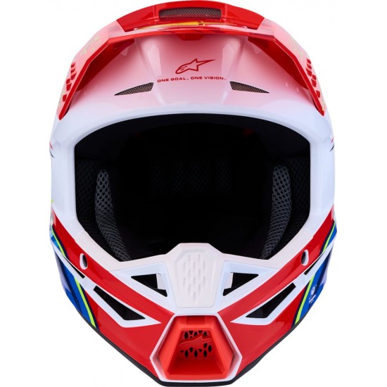 Capacete Criança Alpinestars SM3 Falcon Red Fluo / White / Blue / Yellow Fluo Glossy