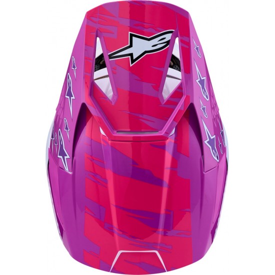 Capacete Criança Alpinestars SM3 Falcon Purple / White / Black / Pink Fluo Glossy
