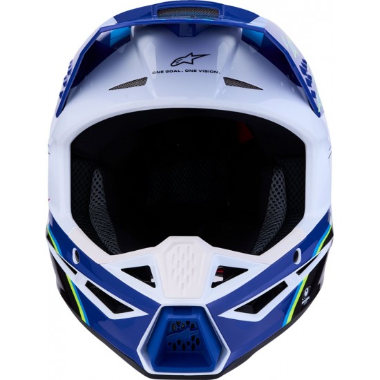 Capacete Criança Alpinestars SM3 Falcon Blue / White / Black / Pink Fluo / Yellow Fluo Glossy