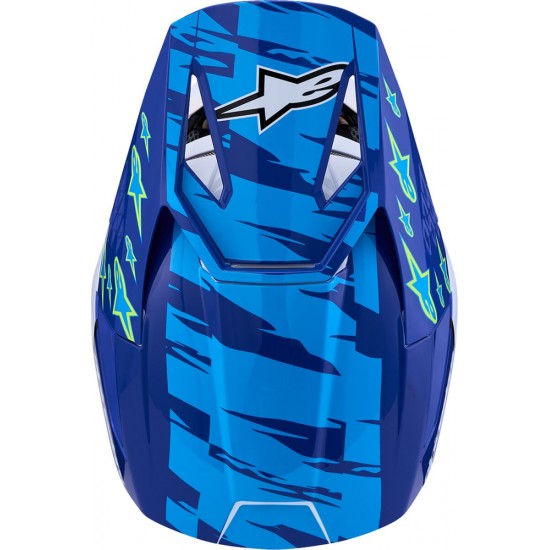 Capacete Criança Alpinestars SM3 Falcon Blue / White / Black / Pink Fluo / Yellow Fluo Glossy