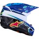 Capacete Criança Alpinestars SM3 Falcon Blue / White / Black / Pink Fluo / Yellow Fluo Glossy