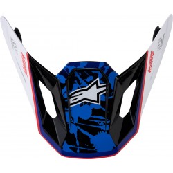Pala Capacete Alpinestars SM7 Blaster White / Blue / Red Glossy