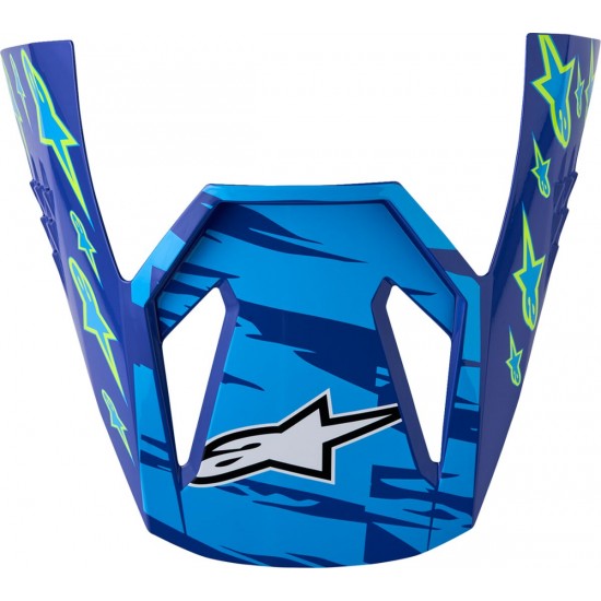 Pala Capacete Criança Alpinestars SM3 Falcon Blue / White / Black / Pink Fluo / Yellow Fluo Glossy