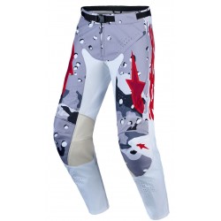 Calças Alpinestars Racer Air Lone Gray Camo / White / Fire Red