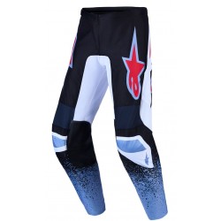 Calças Alpinestars Fluid Drag Black / White / Light Blue / Red Fluo