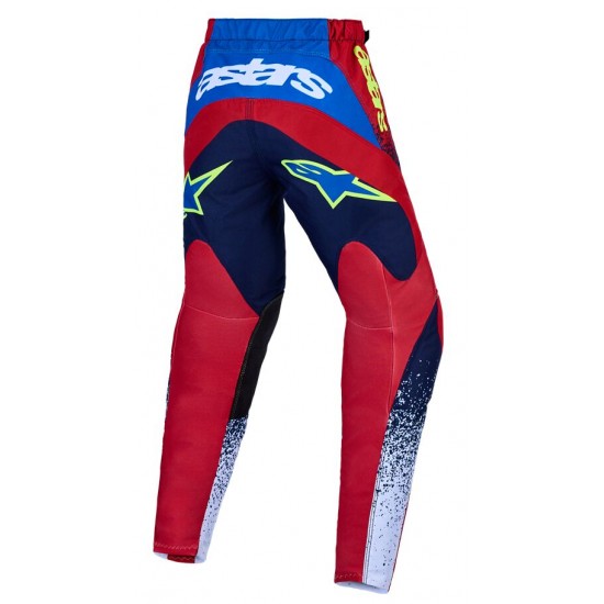 Calças Criança Alpinestars Fluid Drag Blue Navy / Fire Red / White