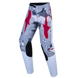 Calças Criança Alpinestars Fluid Lone Gray Camo / White / Fire Red