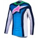 Camisola Alpinestars Techstar Maven White / Blithe Blue / Green Fluo