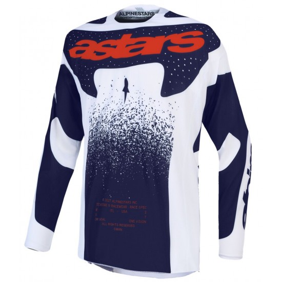 Camisola Alpinestars Techstar Swan Light Lilac / Dark Gray / Red Fluo