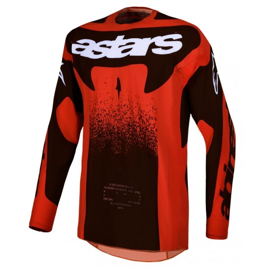 Camisola Alpinestars Techstar Swan Cardinal Red / Black / White