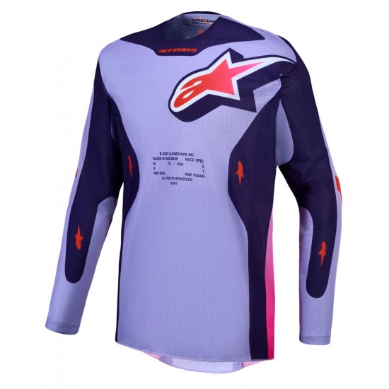 Camisola Alpinestars Racer Air Hunt Light Violet / Deep Purple / Pink Fluo